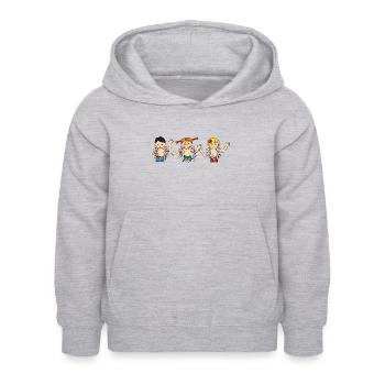 Pippi Langstrumpf Mit Tommy Und Annika - Kinder Hoodie - Hellgrau meliert - Vorne - AI Model Kid Female (0cm)