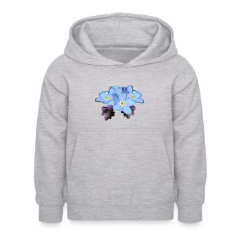 Forget-me-not - Kids Hoodie - light heather grey - Front - AI Model Kid Female (0cm)