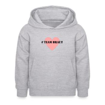 Team Braut - Kinder Hoodie - Hellgrau meliert - Vorne - AI Model Kid Female (0cm)