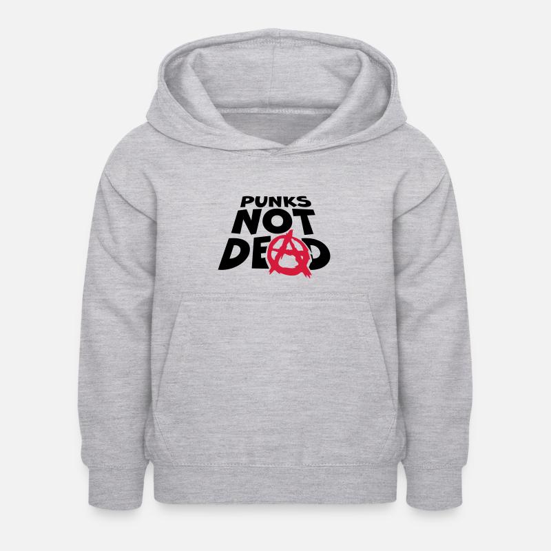 punks not dead Zitat - Kinder Hoodie - Hellgrau meliert