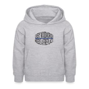 carpenter work tshirts construction carpenter - Kids Hoodie - light heather grey - Front - AI Model Kid Female (0cm)