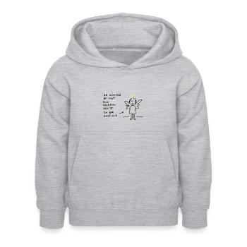 Mut zum nächsten Schritt - Kinder Hoodie - Hellgrau meliert - Vorne - AI Model Kid Female (0cm)