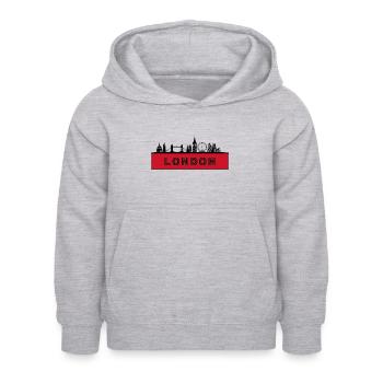 City London - England Great Britain - Kids Hoodie - light heather grey - Front - AI Model Kid Female (0cm)