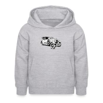 Oldtimer - Kinder Hoodie - Hellgrau meliert - Vorne - AI Model Kid Female (0cm)