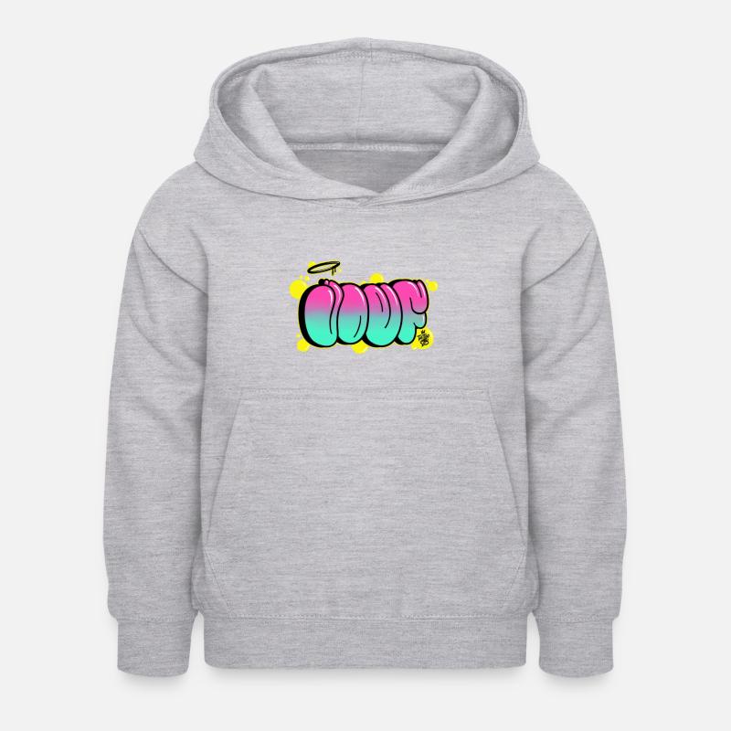 Grafik #03 - Kinder Hoodie - Hellgrau meliert