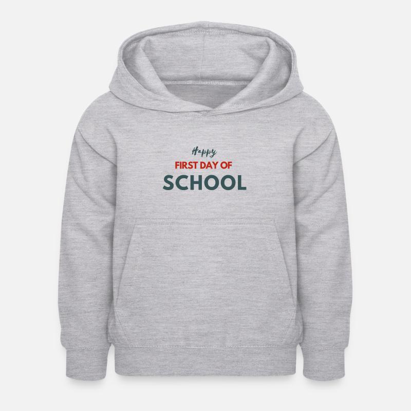 Bonne première journée d’école - Sweat à capuche Enfant - gris clair chiné