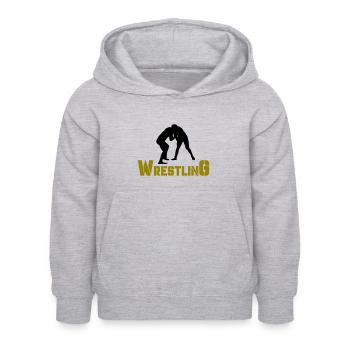 wrestling - Kinder Hoodie - Hellgrau meliert - Vorne - AI Model Kid Female (0cm)