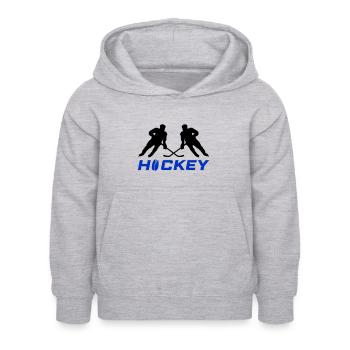 hockey - Kinder Hoodie - Hellgrau meliert - Vorne - AI Model Kid Female (0cm)