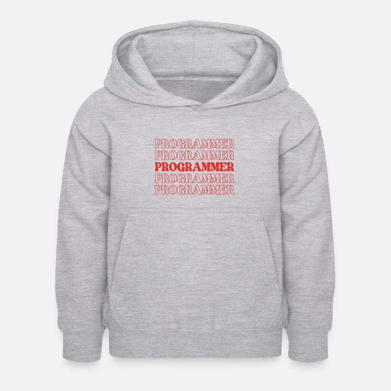 Programmierer, Programmierer, Entwickler, Programmierer, Software-Ingenieur - Kinder Hoodie - Hellgrau meliert