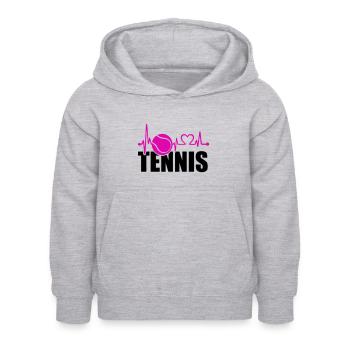 tennis love - Kinder Hoodie - Hellgrau meliert - Vorne - AI Model Kid Female (0cm)