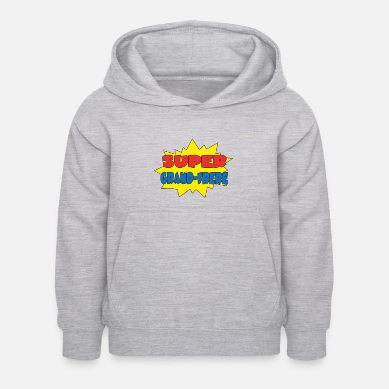 GRAND FRERE - Sweat à capuche Enfant - gris clair chiné