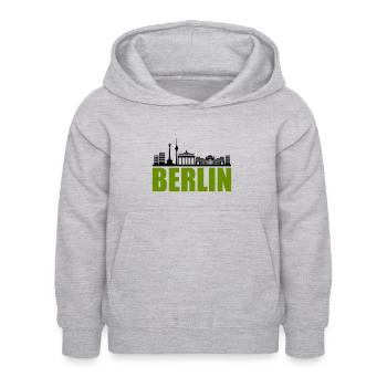 berlin skyline - Kinder Hoodie - Hellgrau meliert - Vorne - AI Model Kid Female (0cm)