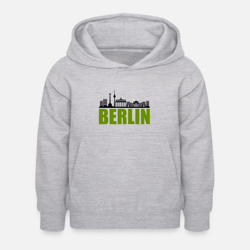 berlin skyline - Kinder Hoodie - Hellgrau meliert