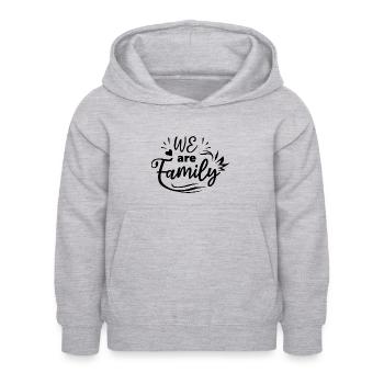 Wir sind Familie - Kinder Hoodie - Hellgrau meliert - Vorne - AI Model Kid Female (0cm)