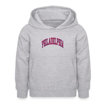 Philadelphie - Sweat à capuche Enfant - gris clair chiné - Devant - AI Model Kid Female (0cm)