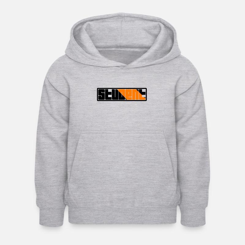 Logo de l’étudiant - Sweat à capuche Enfant - gris clair chiné