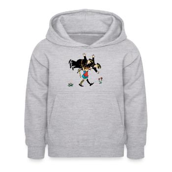 Pippi Langstrumpf Pippi Und Die Polizei - Kinder Hoodie - Hellgrau meliert - Vorne - AI Model Kid Female (0cm)