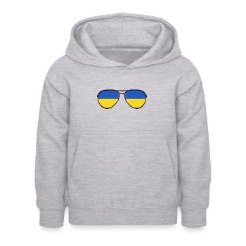 Ukraine Ukraina Slava Ukraine Lunettes de soleil Drapeau - Sweat à capuche Enfant - gris clair chiné - Devant - AI Model Kid Female (0cm)