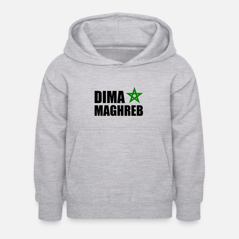 Dima maghreb - maroc - Sweat à capuche Enfant - gris clair chiné