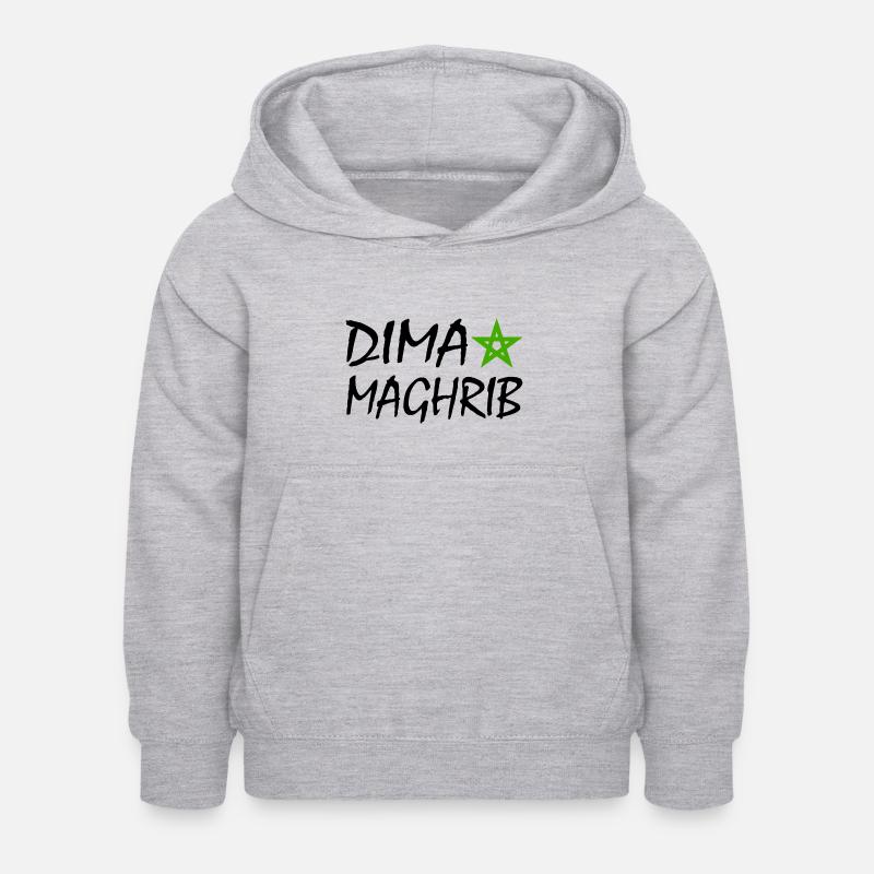 Dima maghrib - Sweat à capuche Enfant - gris clair chiné