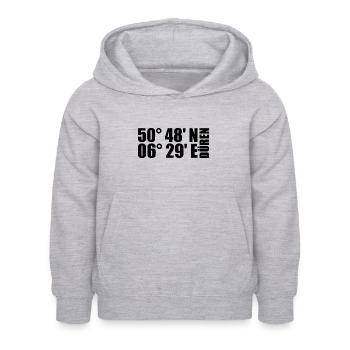 Düren Koordinaten - Kinder Hoodie - Hellgrau meliert - Vorne - AI Model Kid Female (0cm)