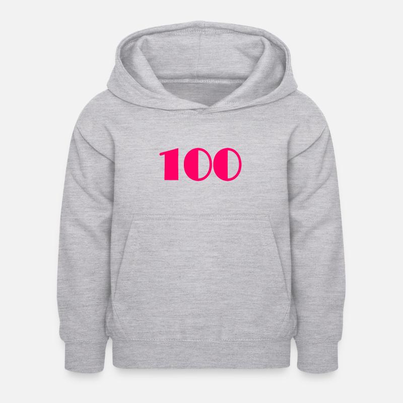 100. 100 ANS. 100e ANNIVERSAIRE. ANNIVERSAIRE - Sweat à capuche Enfant - gris clair chiné