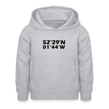 Birmingham Coordinates - Kids Hoodie - light heather grey - Front - AI Model Kid Female (0cm)