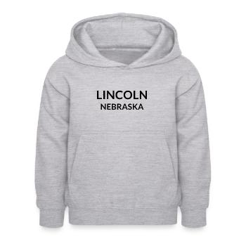 Lincoln Nebraska USA - Kinder Hoodie - Hellgrau meliert - Vorne - AI Model Kid Female (0cm)