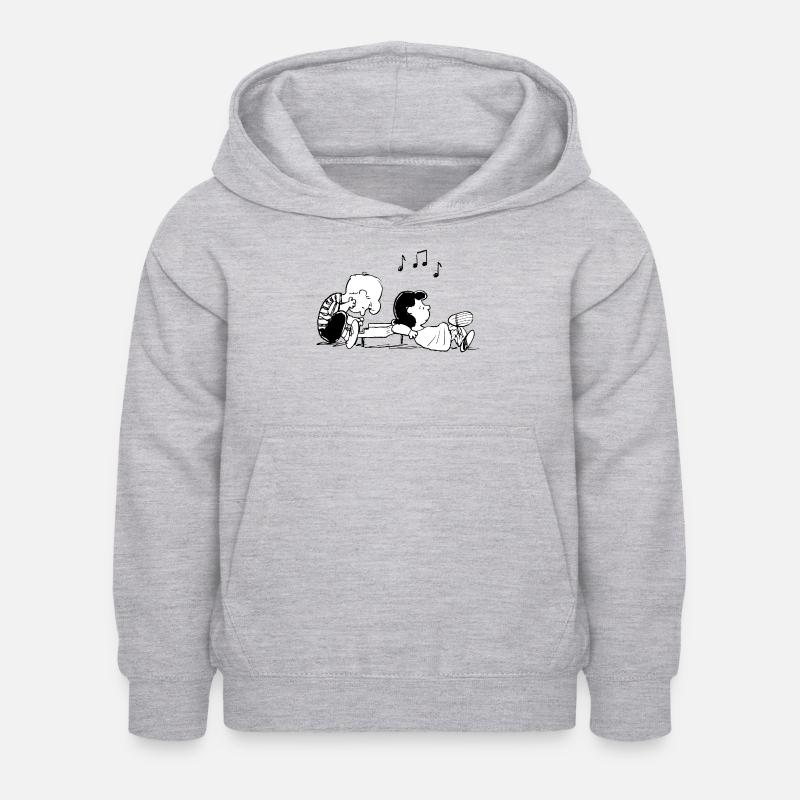 Peanuts Schroeder Et Lucy - Sweat à capuche Enfant - gris clair chiné
