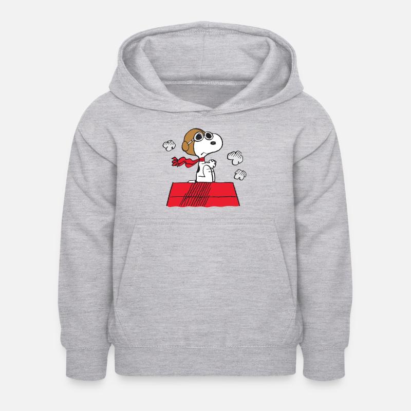 Peanuts Snoopy Pilot - Kids Hoodie - light heather grey