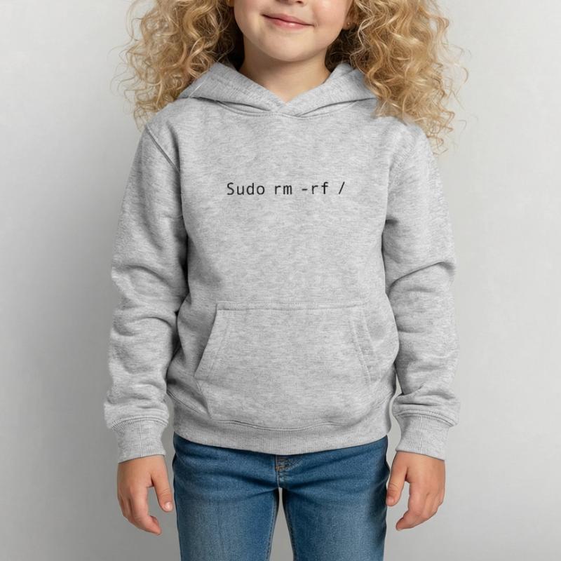 Linux Coding Sudo rm -rf / Sweat à capuche Enfant