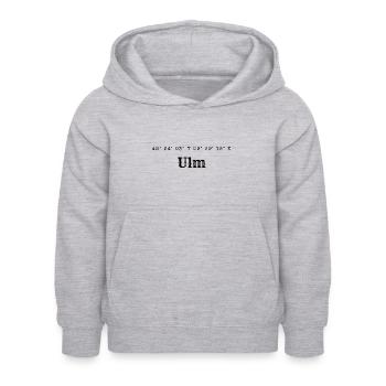 Ulm les coordonnées - Sweat à capuche Enfant - gris clair chiné - Devant - AI Model Kid Female (0cm)