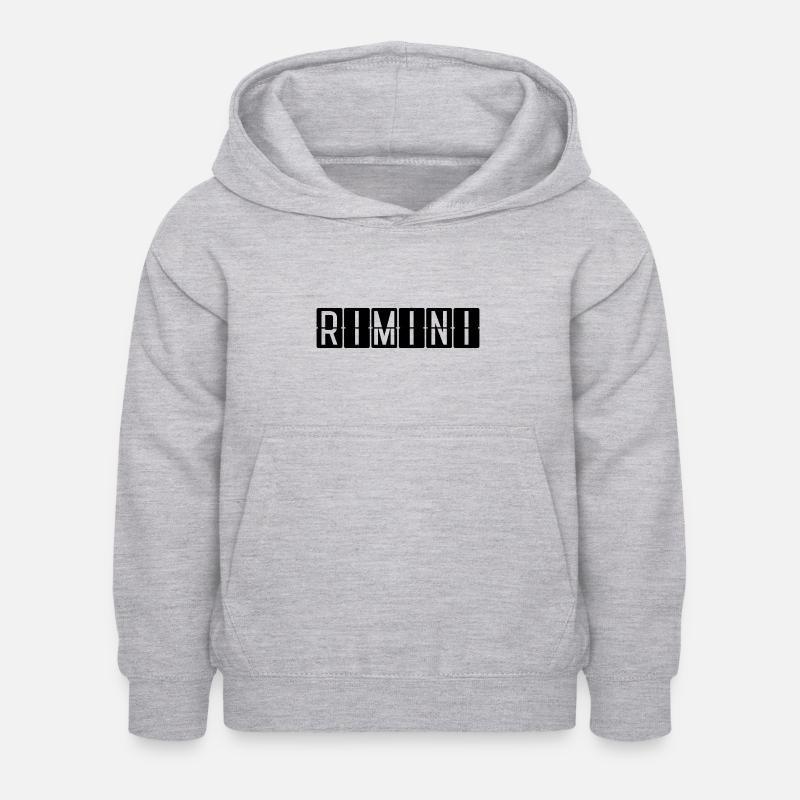 Panneau de l’aéroport de Rimini - Sweat à capuche Enfant - gris clair chiné