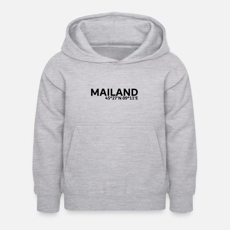 Coordonnées de Milan - Sweat à capuche Enfant - gris clair chiné