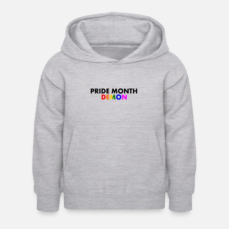 pride month demon - Kinder Hoodie - Hellgrau meliert