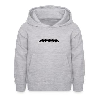 Fontenay-sous-Bois coordinates - Kids Hoodie - light heather grey - Front - AI Model Kid Female (0cm)