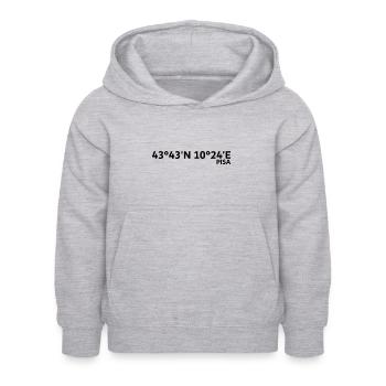 Coordonnées de Pise - Sweat à capuche Enfant - gris clair chiné - Devant - AI Model Kid Female (0cm)