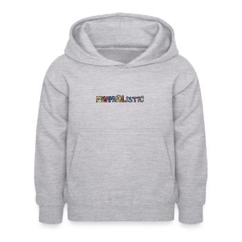 Minimaliste - Sweat à capuche Enfant - gris clair chiné - Devant - AI Model Kid Female (0cm)