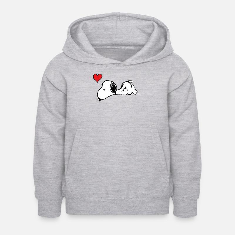 Peanuts Snoopy Amour - Sweat à capuche Enfant - gris clair chiné