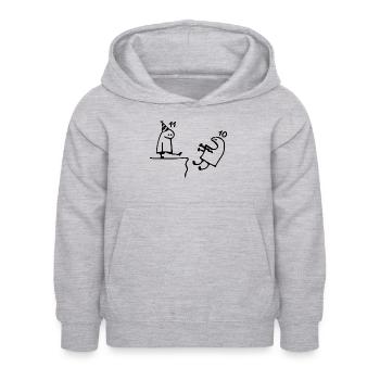 11 Jahre: Auf Wiedersehen 10 Jahre, alles Gute zum 11. Geburtstag - Kinder Hoodie - Hellgrau meliert - Vorne - AI Model Kid Female (0cm)