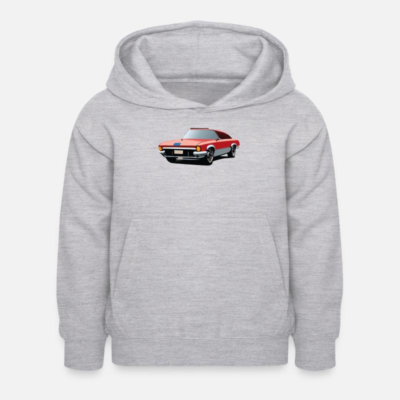 Roter Oldtimer - Kinder Hoodie - Hellgrau meliert