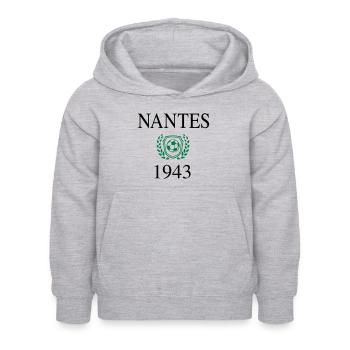 Nantes origin 1943 - Sweat à capuche Enfant - gris clair chiné - Devant - AI Model Kid Female (0cm)