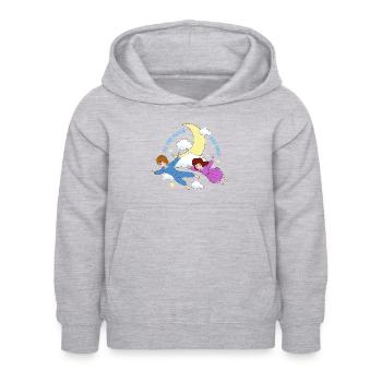 Peterchens Mondfahrt - Auf dem Weg zum Mond - Kinder Hoodie - Hellgrau meliert - Vorne - AI Model Kid Female (0cm)