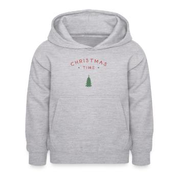 Période de Noël - Sweat à capuche Enfant - gris clair chiné - Devant - AI Model Kid Female (0cm)