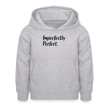 Imperfectly Perfect - Kinder Hoodie - Hellgrau meliert - Vorne - AI Model Kid Female (0cm)