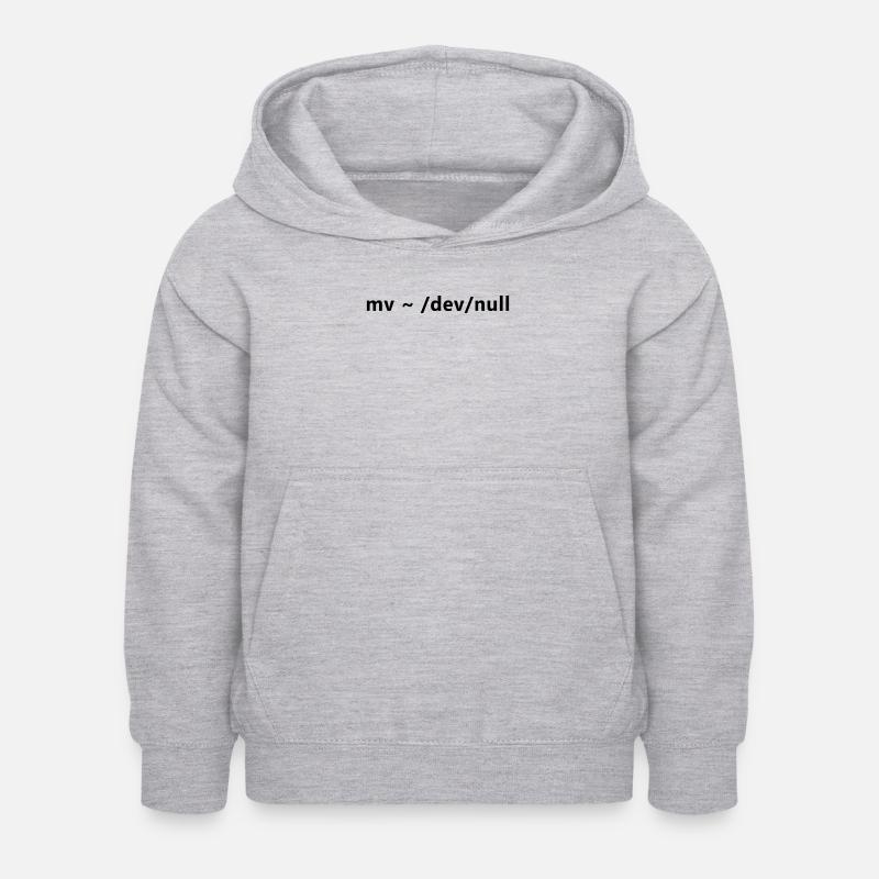 Commandes Linux dangereuses de Linux Admin - Sweat à capuche Enfant - gris clair chiné