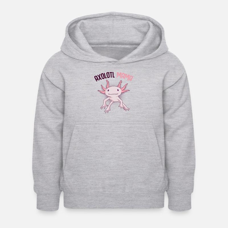 Axolotl - Sweat à capuche Enfant - gris clair chiné