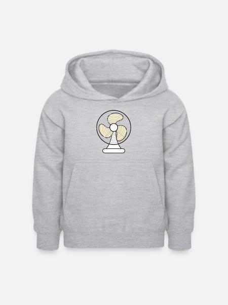 Ventilator Hitze Sommer - Kinder Hoodie - Hellgrau meliert