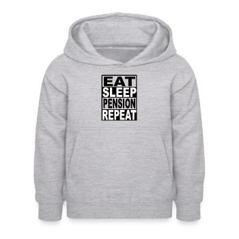 Eat Sleep Pension Repeat - Kinder Hoodie - Hellgrau meliert - Vorne - AI Model Kid Female (0cm)