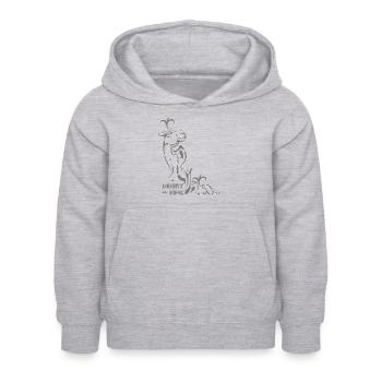 Chameau - Sweat à capuche Enfant - gris clair chiné - Devant - AI Model Kid Female (0cm)